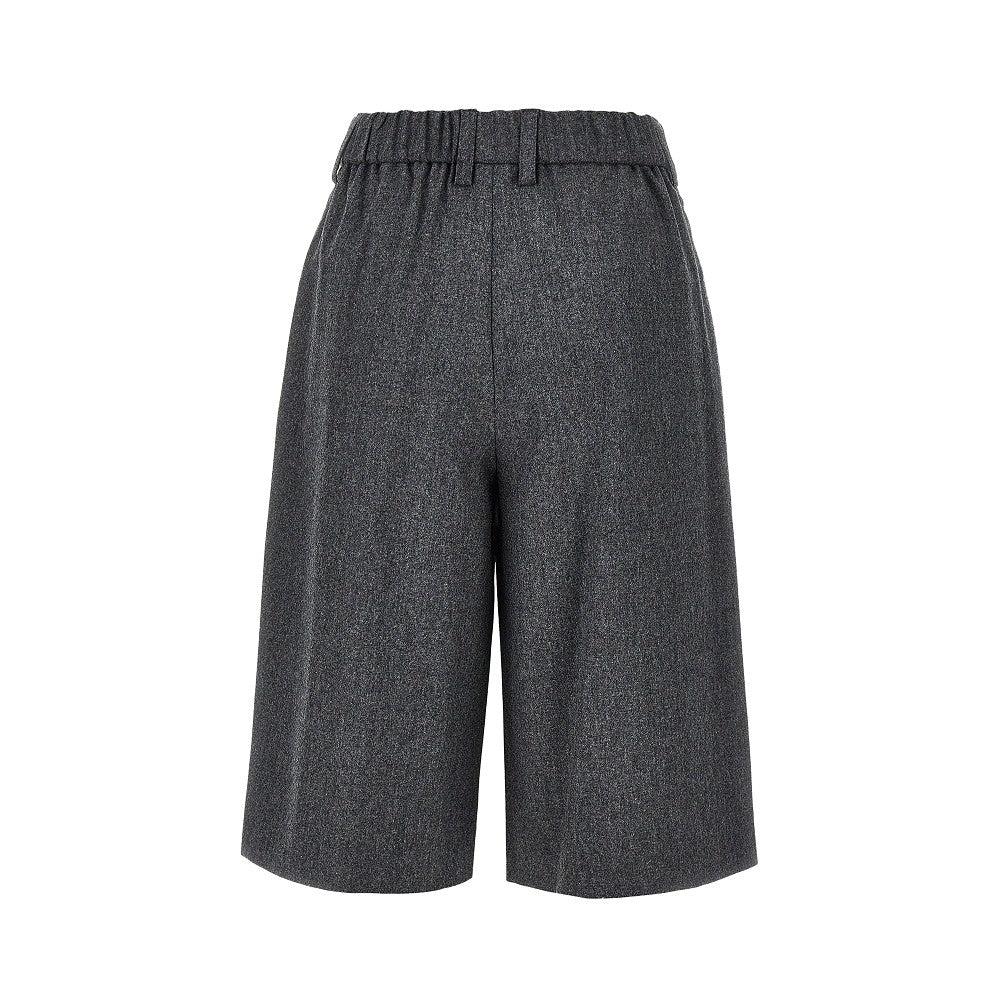 EMPORIO ARMANI Flannel shorts with darts