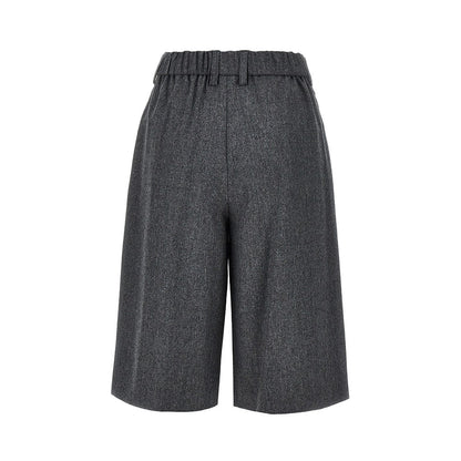 EMPORIO ARMANI Flannel shorts with darts