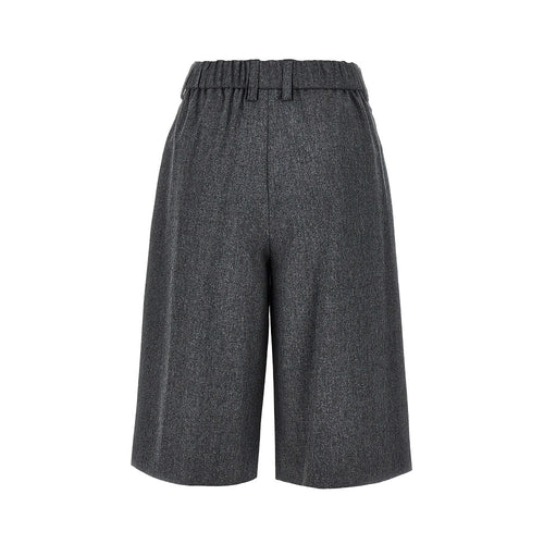 EMPORIO ARMANI Flannel shorts with darts