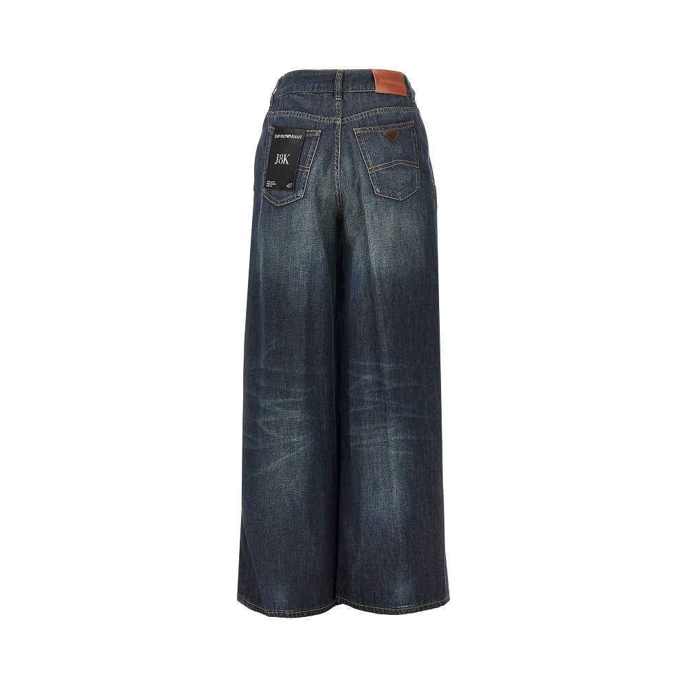 Emporio Armani Lightweight denim wide leg 'J8K' pants