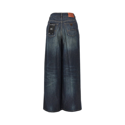 Emporio Armani Lightweight denim wide leg 'J8K' pants