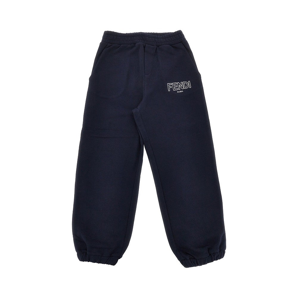 FENDI Cotton sweatpants with logo print