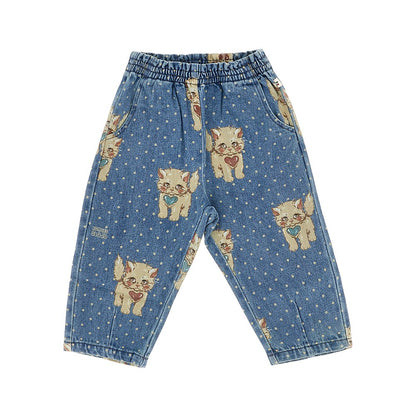 Konges Slojd 'Magot' printed denim pants