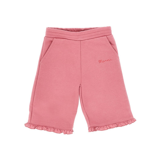 MARNI Cotton pants with logo print