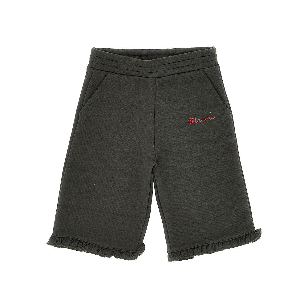 MARNI Cotton pants with logo print