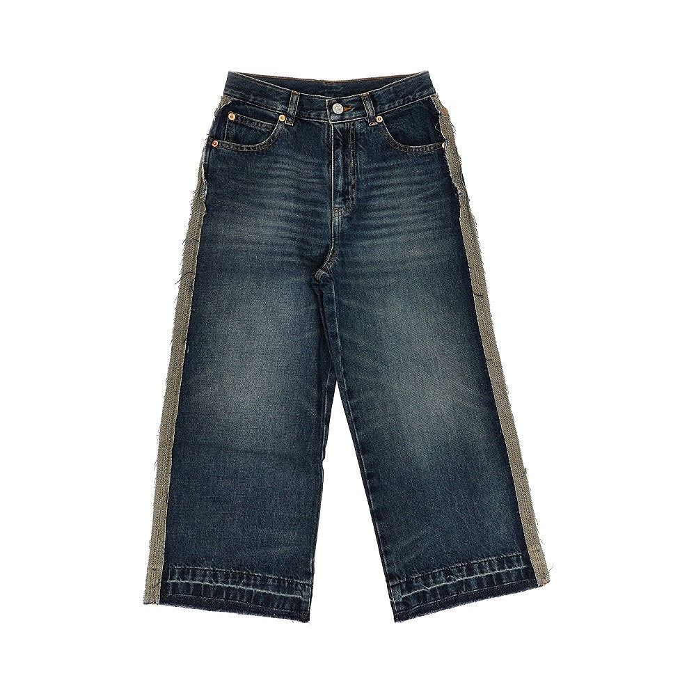 MM6 Maison Margiela Wide leg jeans with raw-cut edges
