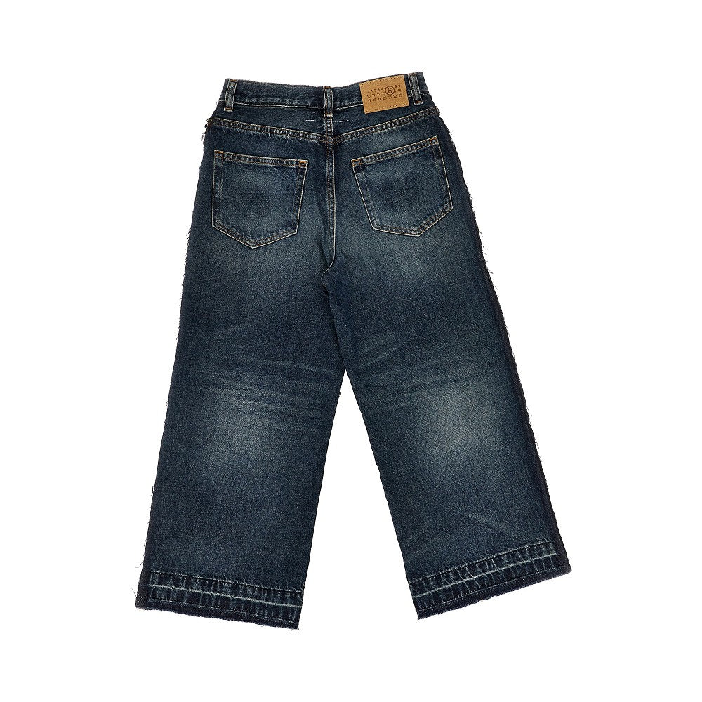 MM6 Maison Margiela Wide leg jeans with raw-cut edges