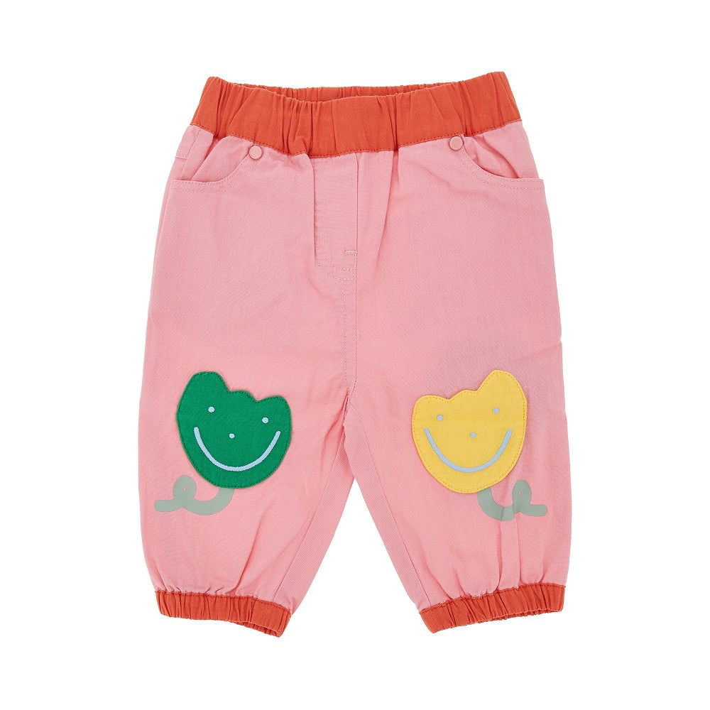 STELLA MCCARTNEY Cotton pants with floral patch