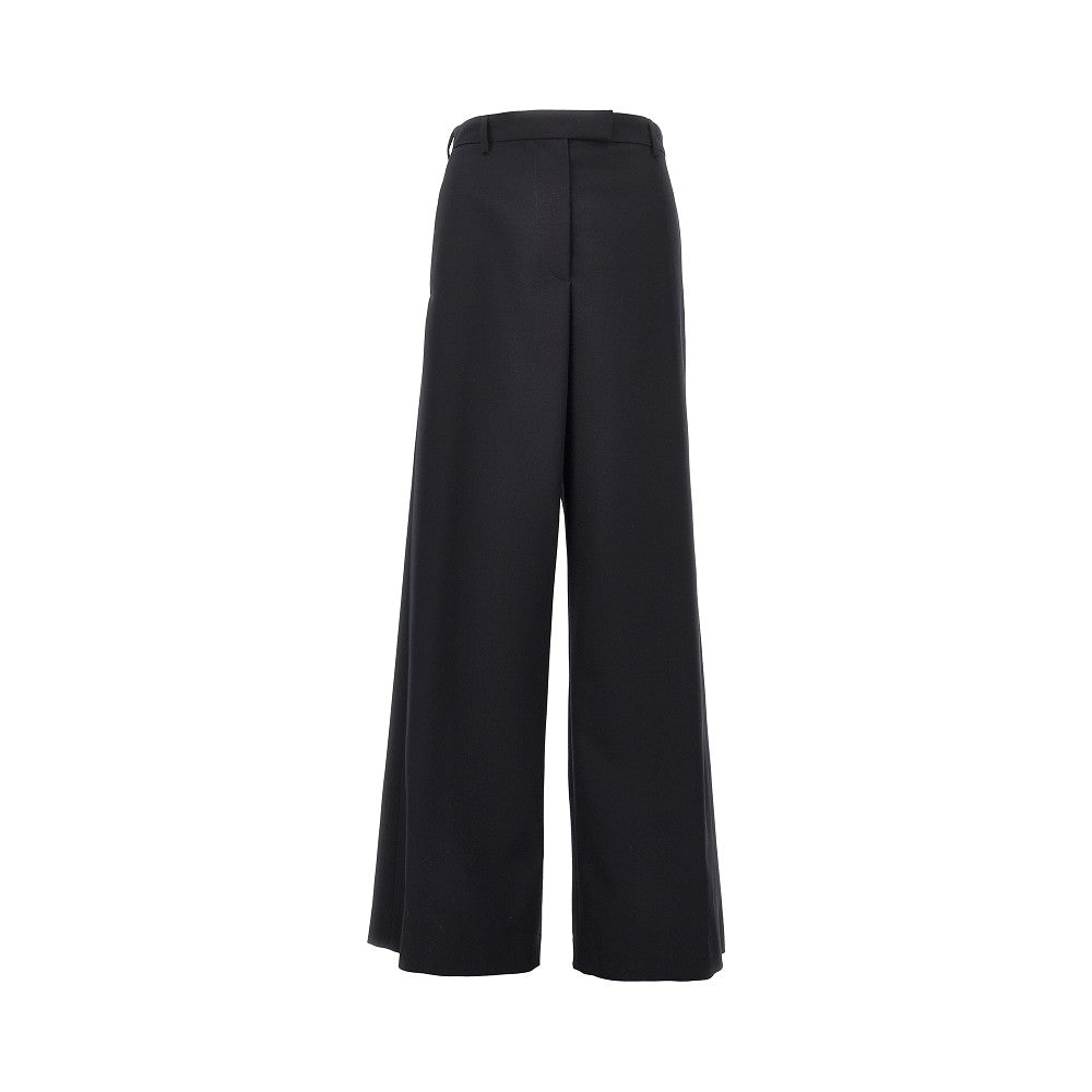 Dries Van Noten Wool gabardine wide leg pants