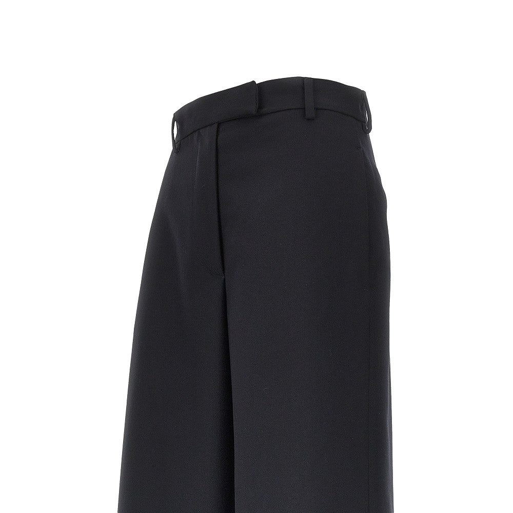 Dries Van Noten Wool gabardine wide leg pants