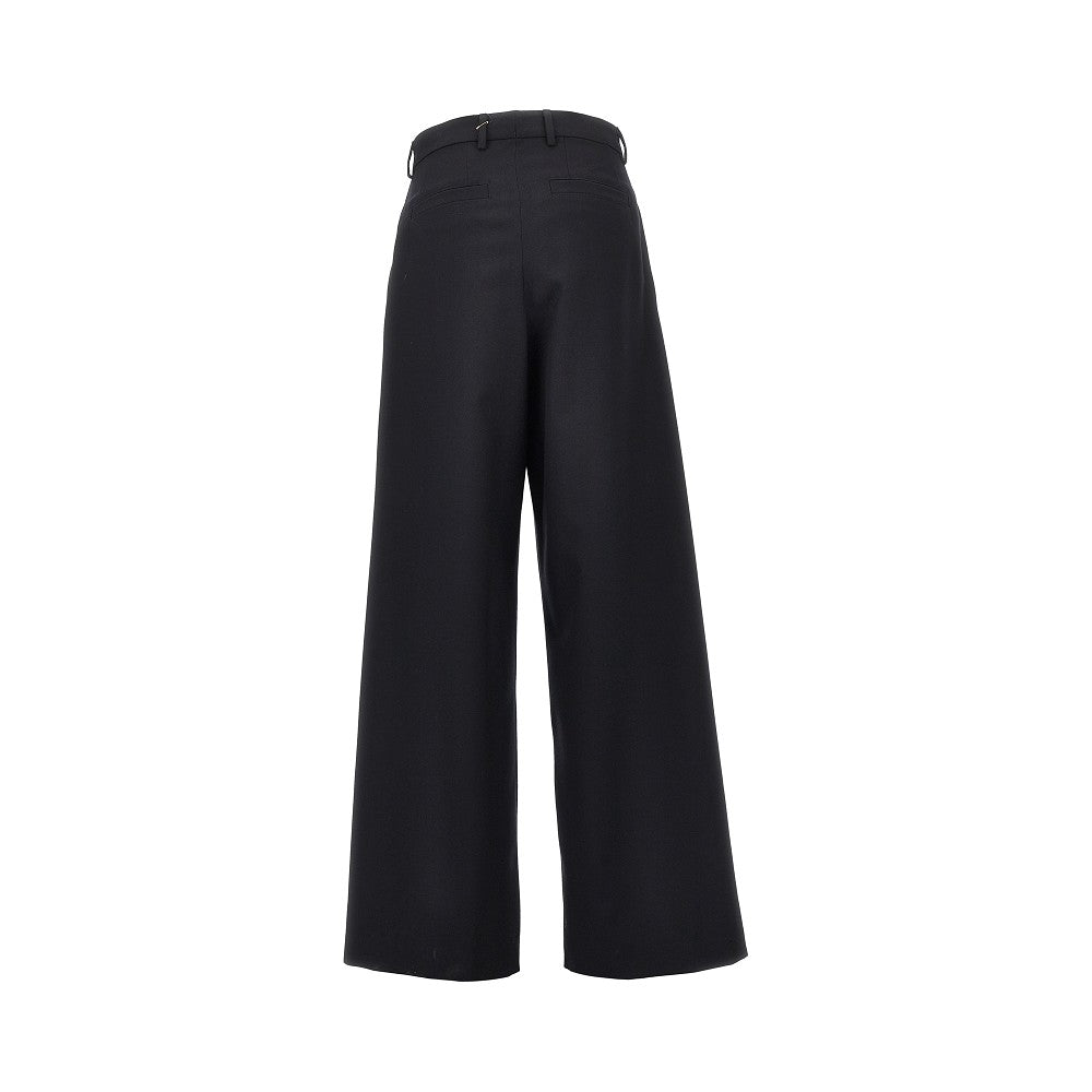 Dries Van Noten Wool gabardine wide leg pants