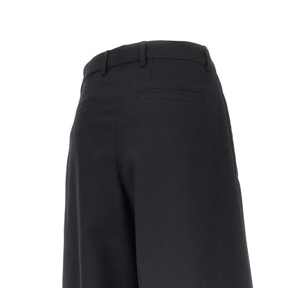Dries Van Noten Wool gabardine wide leg pants