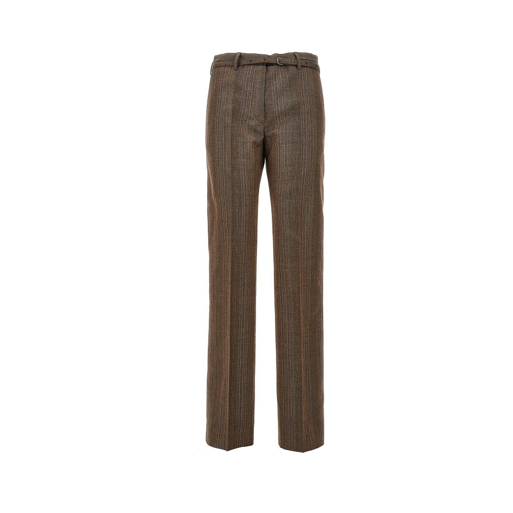 Dries Van Noten Wool straight pants with belt