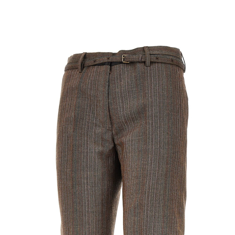 Dries Van Noten Wool straight pants with belt