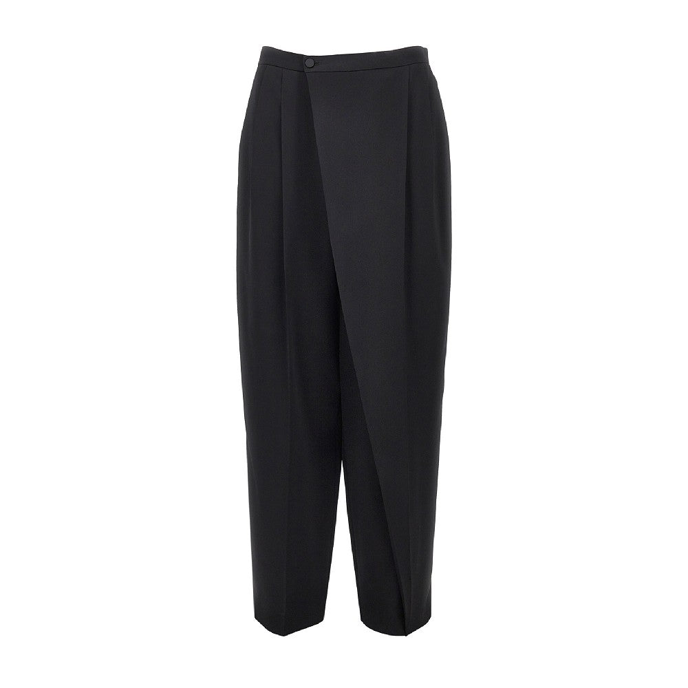 Alberta Ferretti Wrap-over satin pants