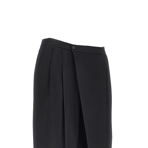 Alberta Ferretti Wrap-over satin pants