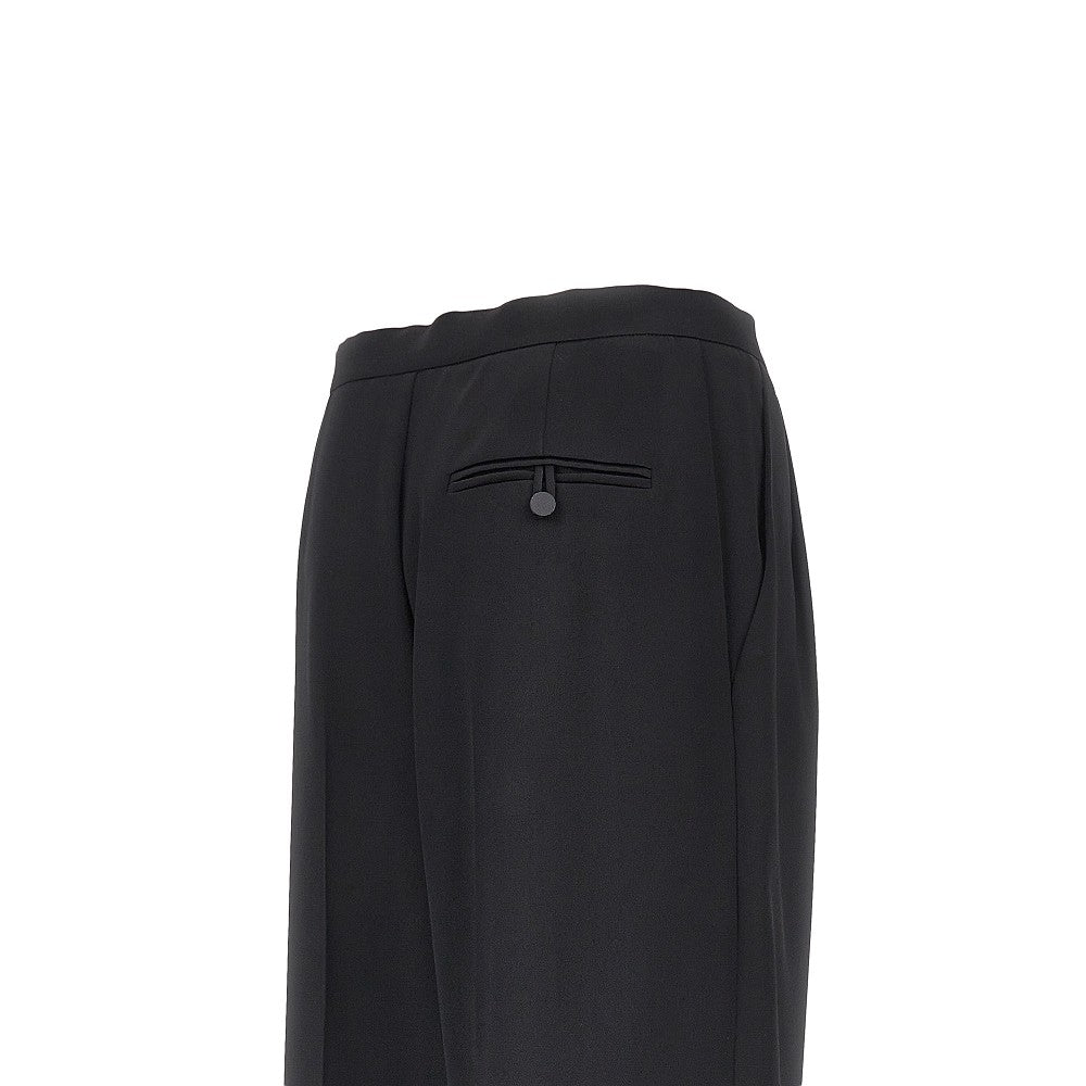 Alberta Ferretti Wrap-over satin pants