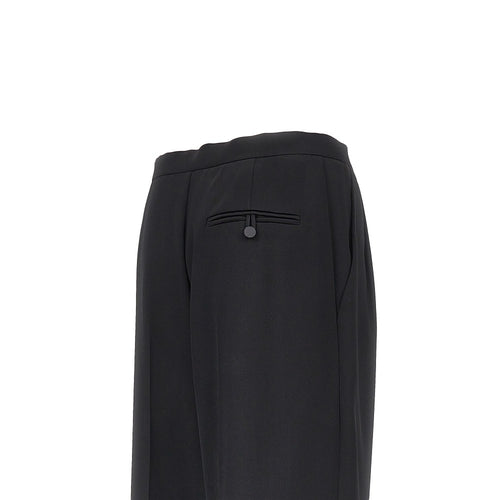 Alberta Ferretti Wrap-over satin pants