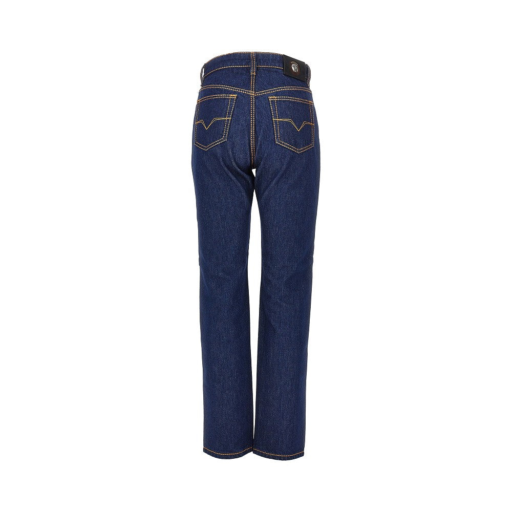 VERSACE Cotton denim jeans with Medusa detail
