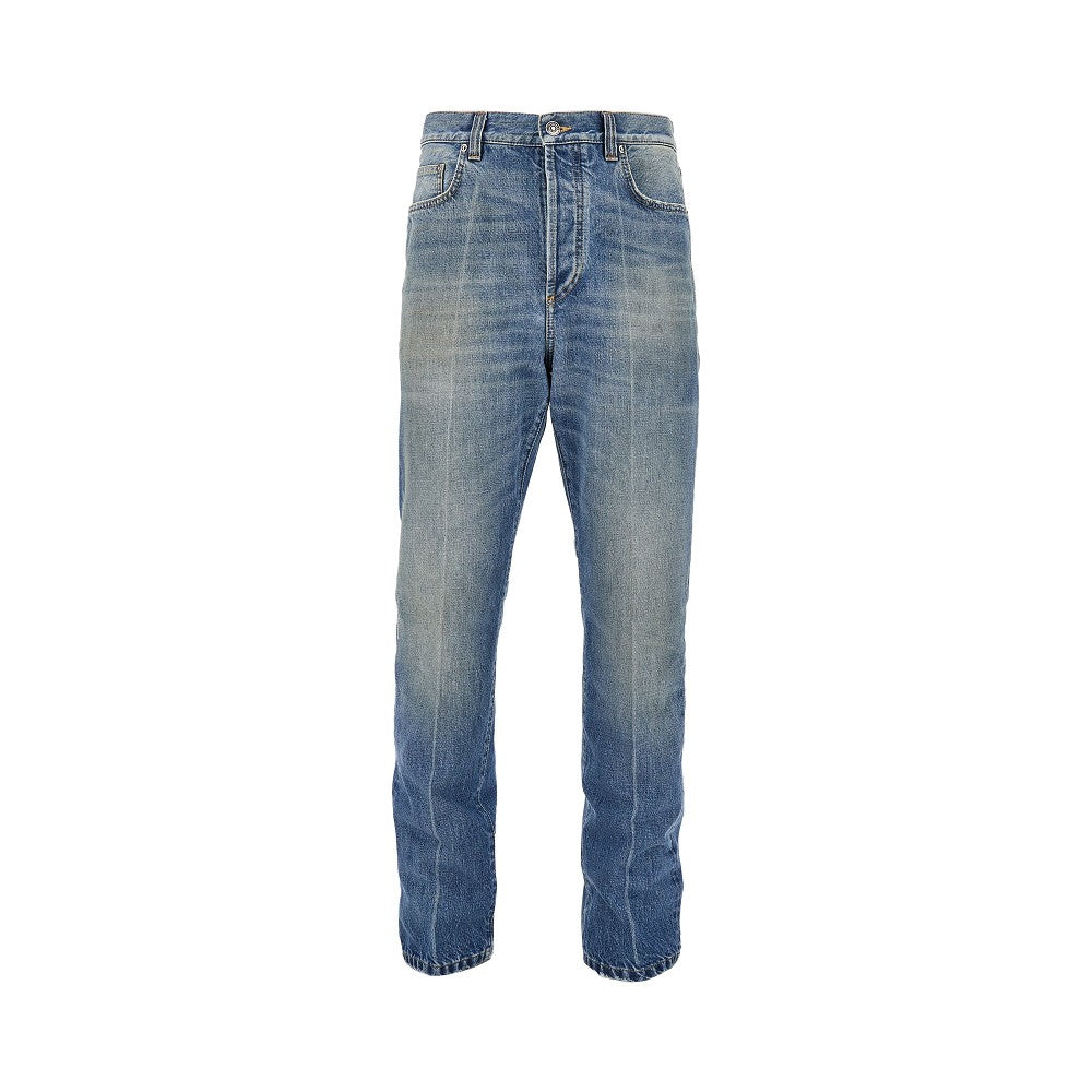 VERSACE Cotton denim jeans with Medusa detail
