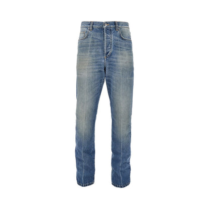 VERSACE Cotton denim jeans with Medusa detail