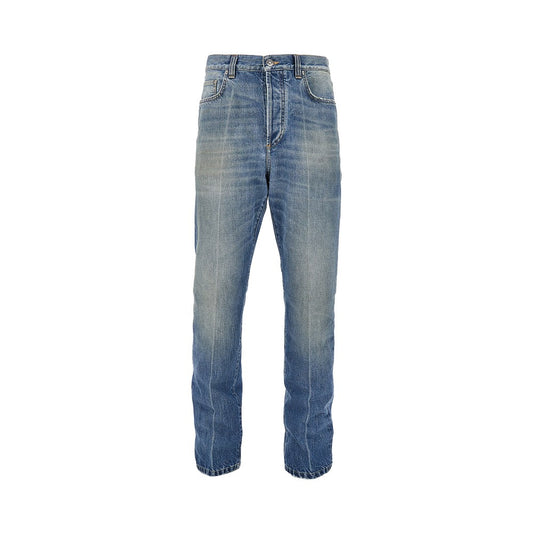 VERSACE Cotton denim jeans with Medusa detail
