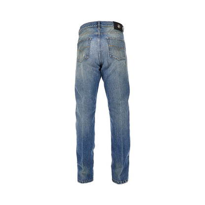 VERSACE Cotton denim jeans with Medusa detail