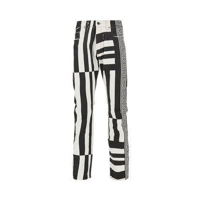 VERSACE Denim jeans with Sylvester print