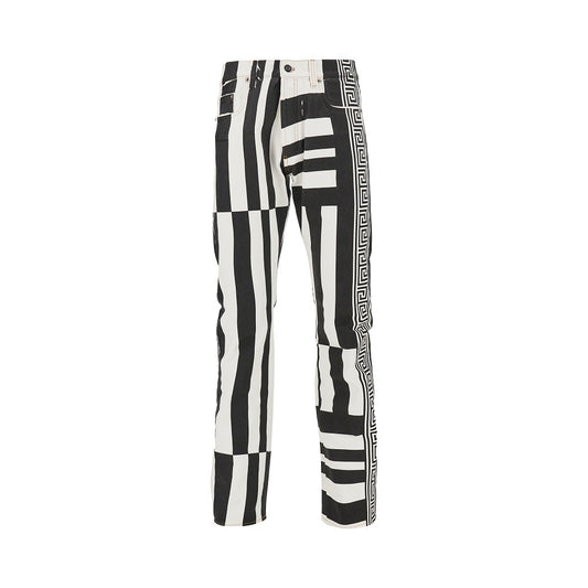 VERSACE Denim jeans with Sylvester print
