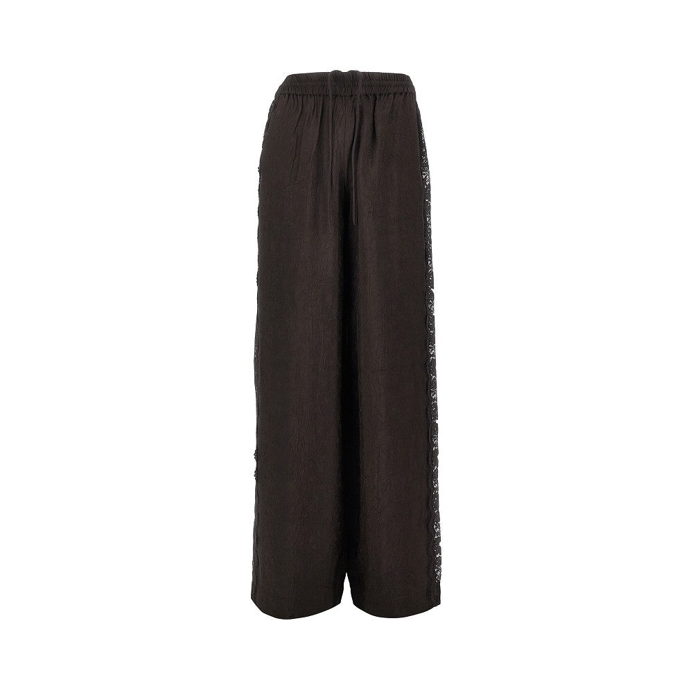 PINKO Jacquard pants with lace bands