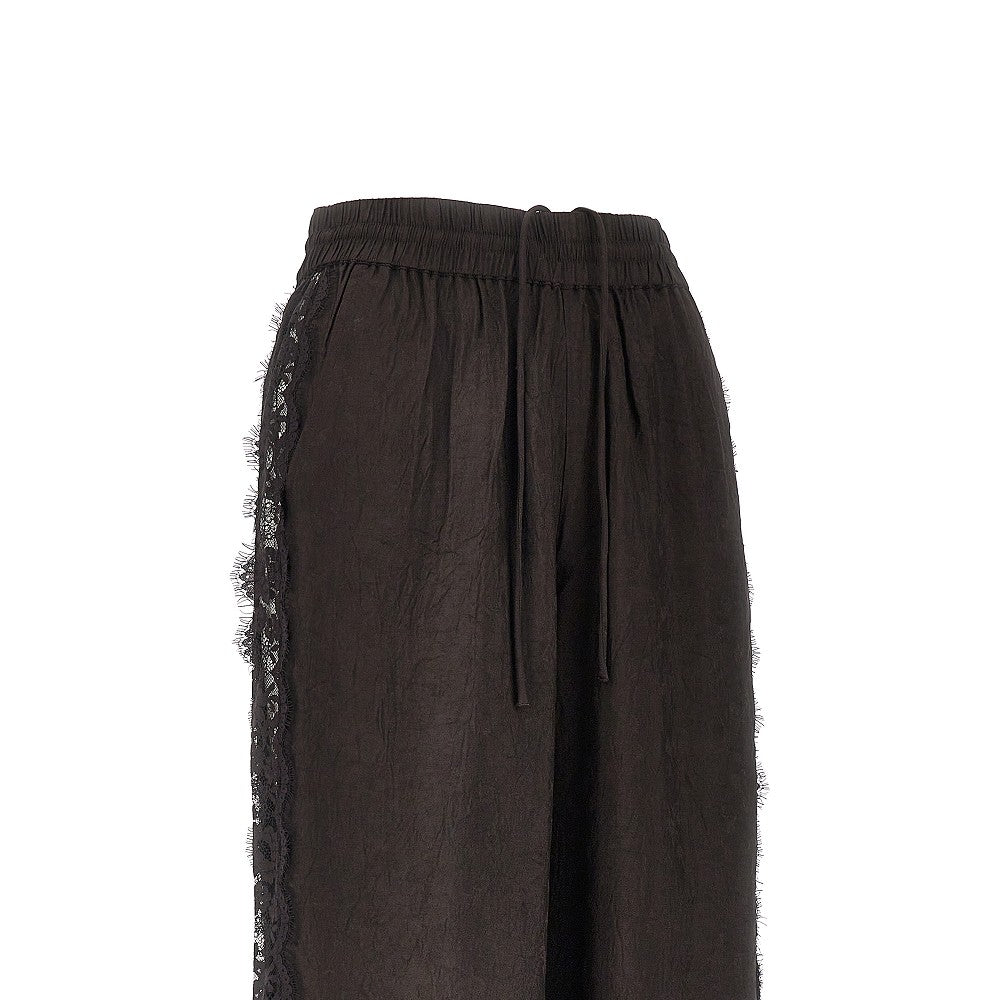 PINKO Jacquard pants with lace bands