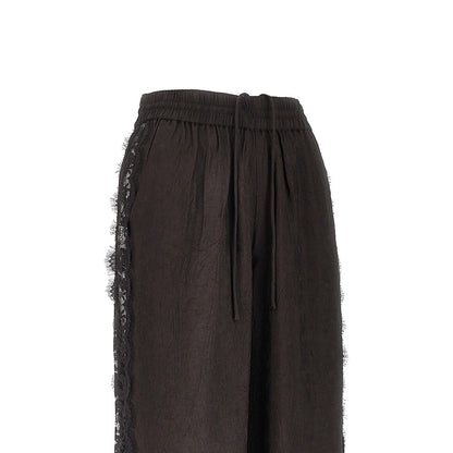 PINKO Jacquard pants with lace bands