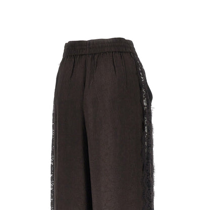 PINKO Jacquard pants with lace bands