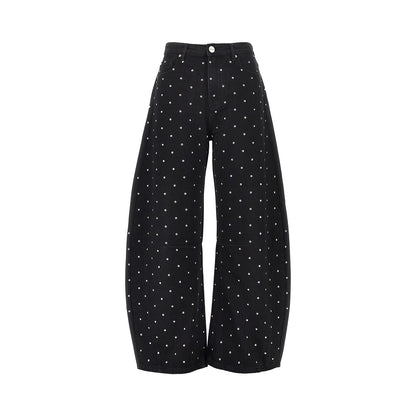 PINKO Studded Barrel Fit jeans