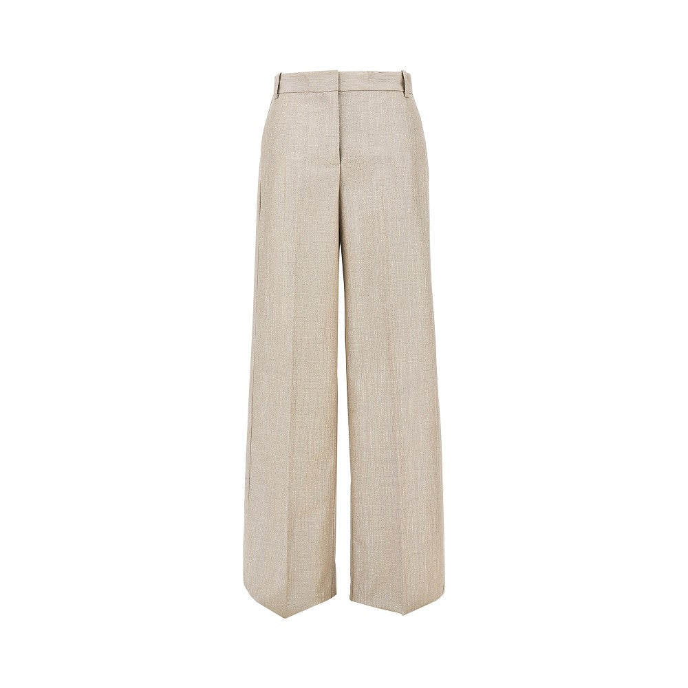 PINKO Lurex viscose and wool-blend pants