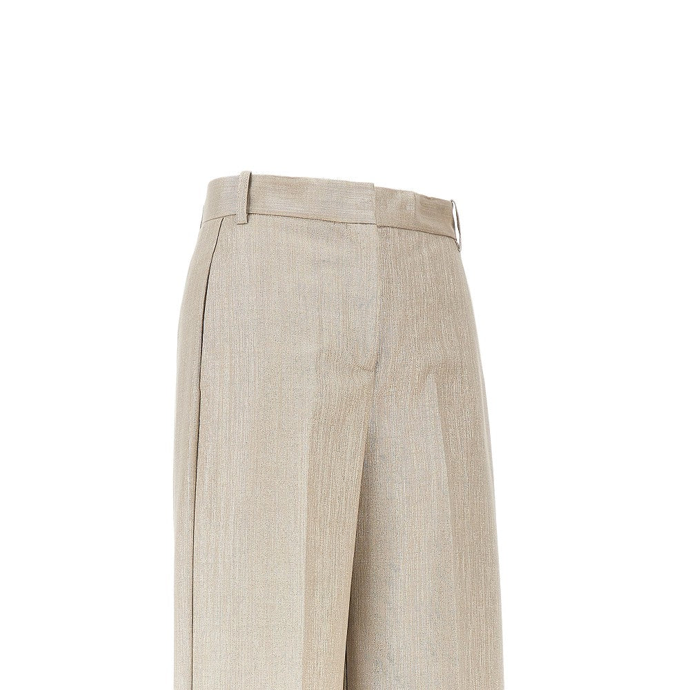 PINKO Lurex viscose and wool-blend pants