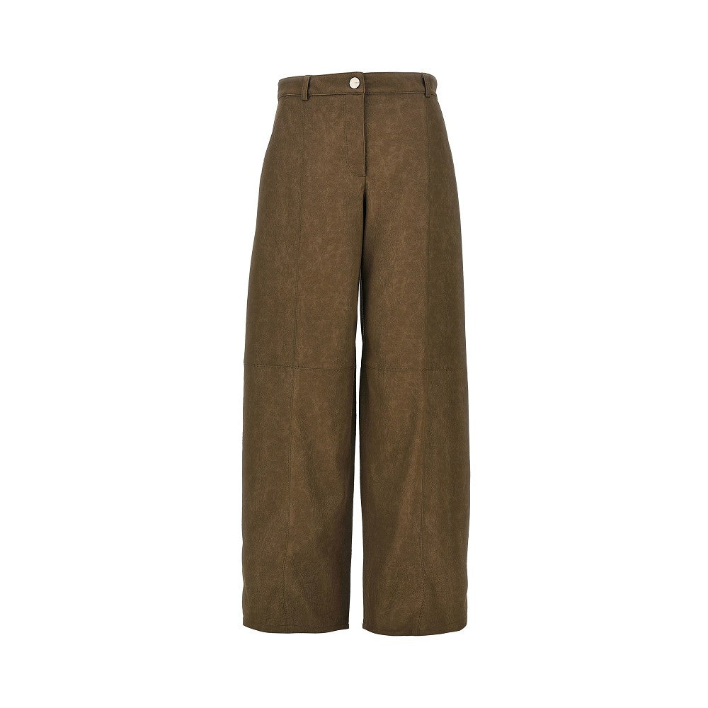 PINKO Nubuck-effect fabric pants