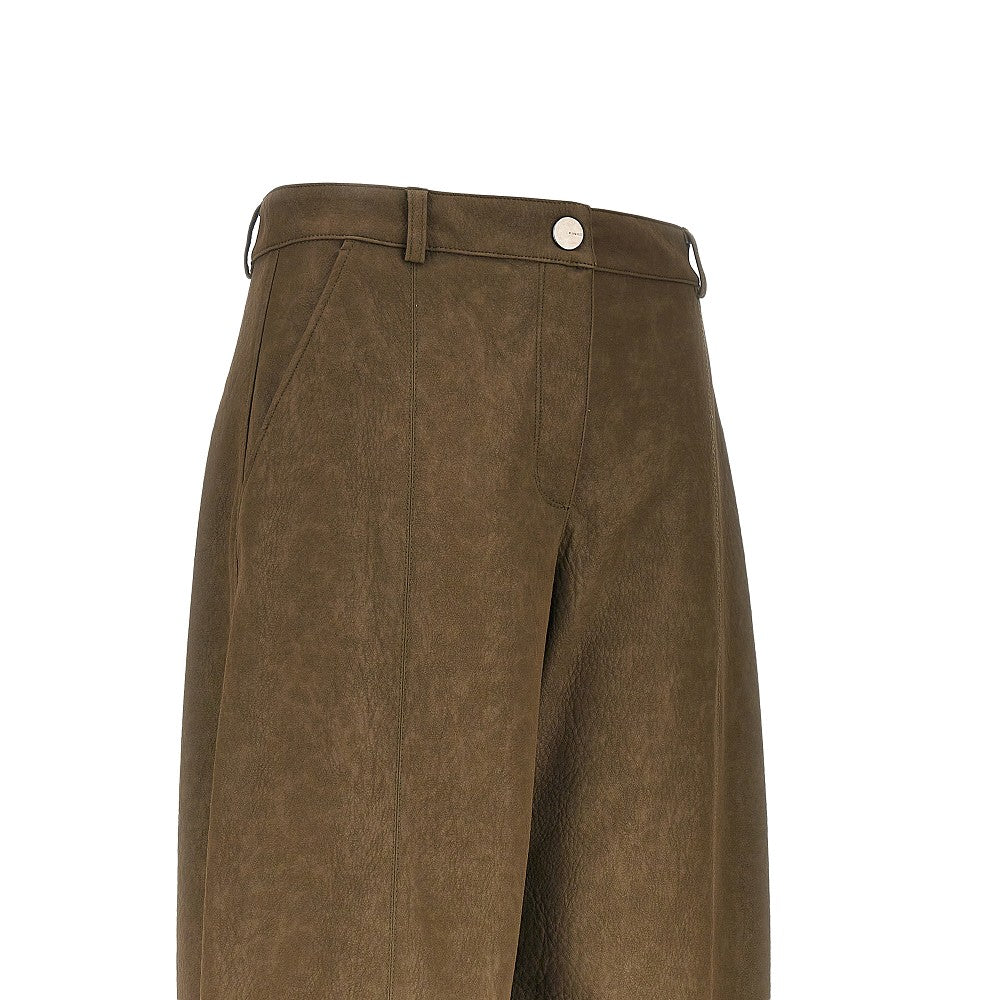 PINKO Nubuck-effect fabric pants