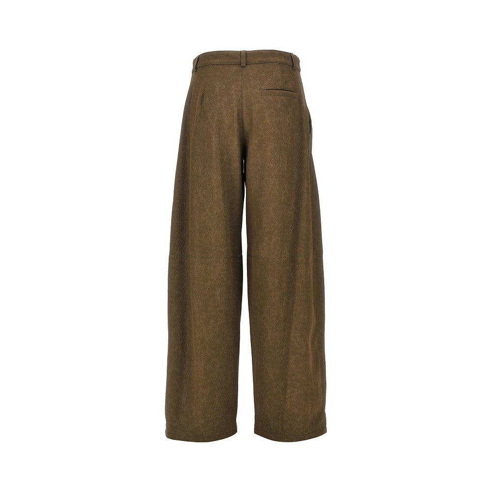 PINKO Nubuck-effect fabric pants