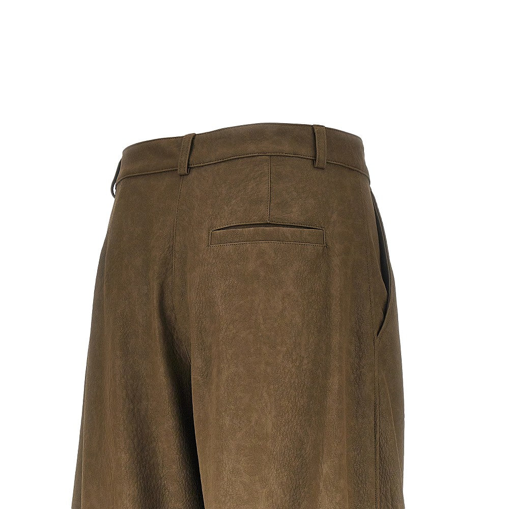 PINKO Nubuck-effect fabric pants