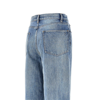 TORY BURCH Straight leg jeans with T Monogram motif