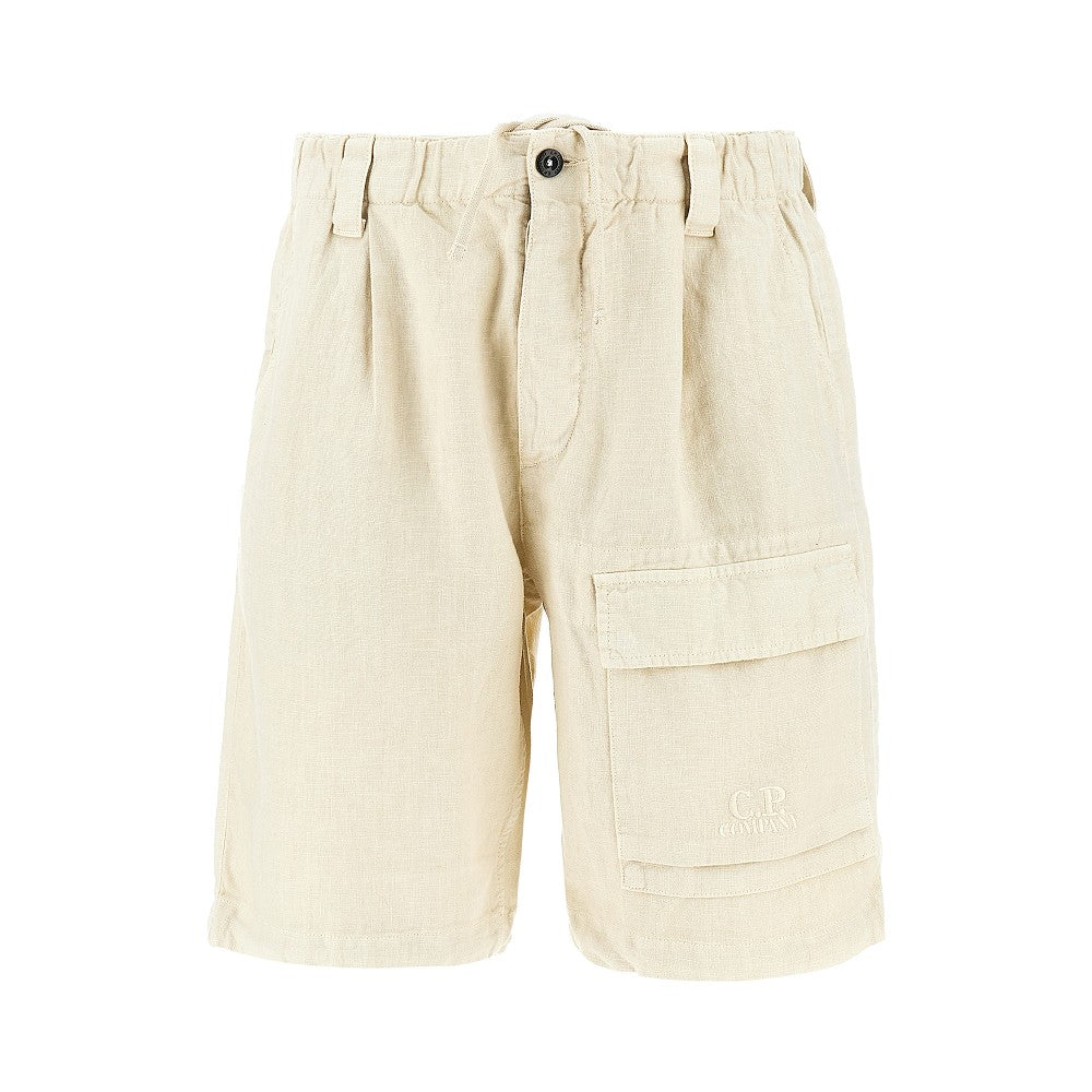 C.P. Company Linen cargo shorts
