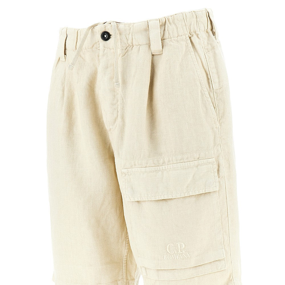 C.P. Company Linen cargo shorts