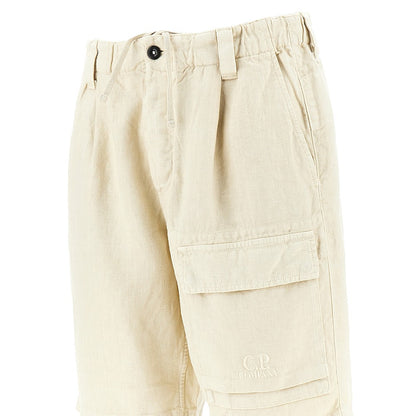 C.P. Company Linen cargo shorts