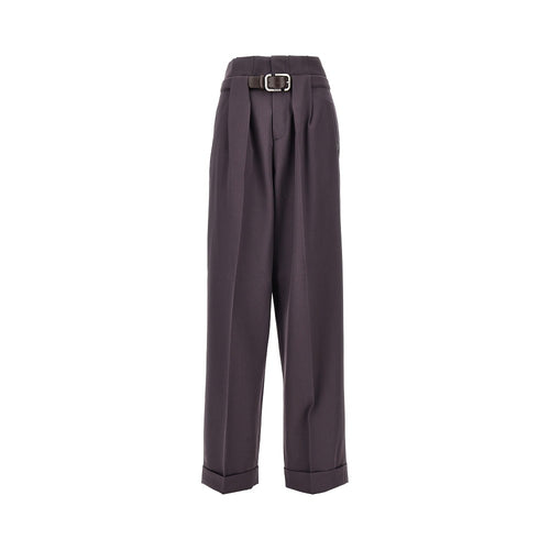 THE ATTICO Gabardine pants with belt
