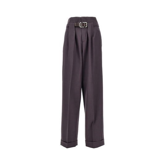 THE ATTICO Gabardine pants with belt