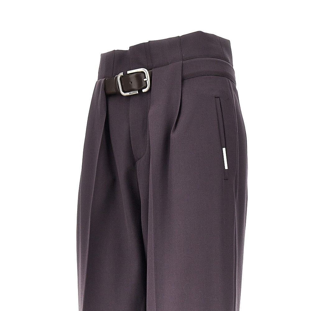 THE ATTICO Gabardine pants with belt