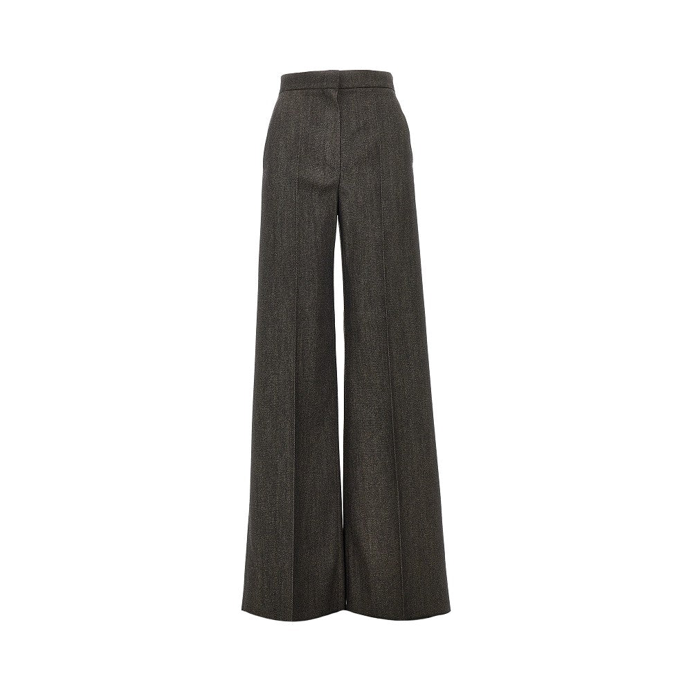 MAX MARA Denim effect wool tailored pants