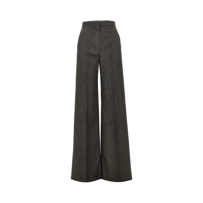 MAX MARA Denim effect wool tailored pants