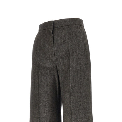 MAX MARA Denim effect wool tailored pants